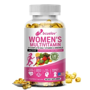 Multivitamin & Mineral Supplement – Complete Daily Nutrition for Energy, Heart & Immune Health (120 Capsules)