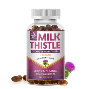 Milk Thistle Capsules 1200mg – Liver Detox & Function Support with Dandelion Root (120 Capsules)
