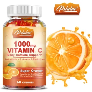 Vitamin C 1000mg Gummies – Immune & Skin Support with Electrolytes & Antioxidants (60 Orange-Flavored Gummies)