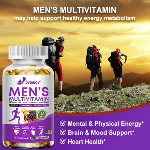 Men’s Daily Multivitamin – 22 Essential Vitamins & Minerals for Energy, Immunity, Digestion & Overall Health