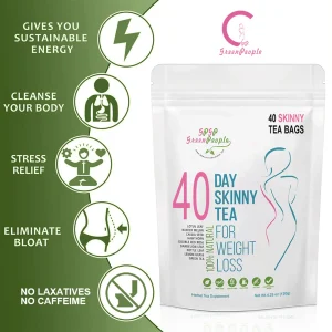 IMATCHME 40-Day Herbal Skinny Detox – Natural Weight Loss & Body Cleanse Supplement (Caffeine-Free, Non-GMO)