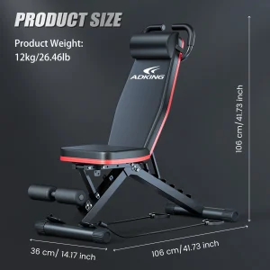 Adjustable Weight Bench Press Dumbbell Multi-Functional Full Body Workout Bench Foldable Incline Decline for Home Gym 1000 lbs