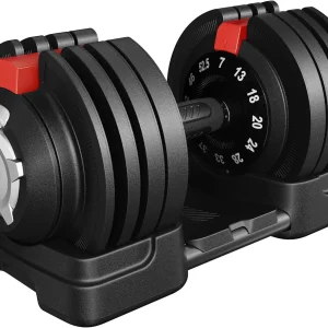 Adjustable Dumbbell Set 28 40 52.5 LBS Adjustable Dumbbells Fast Adjust Dumbbell Weight Set with Anti Slip Handle and Tray for